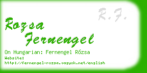 rozsa fernengel business card