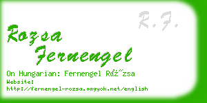 rozsa fernengel business card